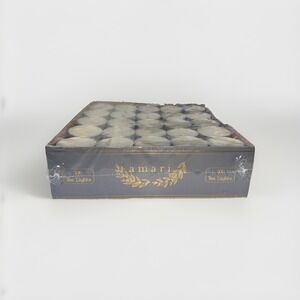 Amari Tea Light Candles White Wax Round Shape Pack of 100 Candle Set